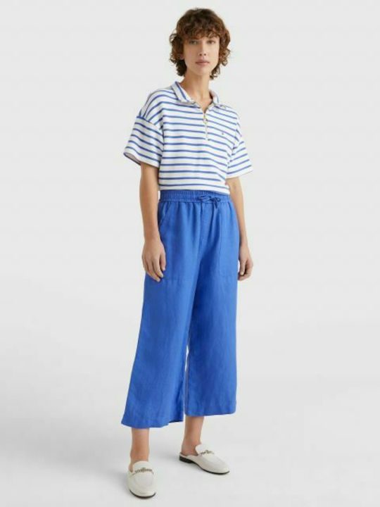 TOMMY HILFIGER LINENWIDE LEG CROP PANT